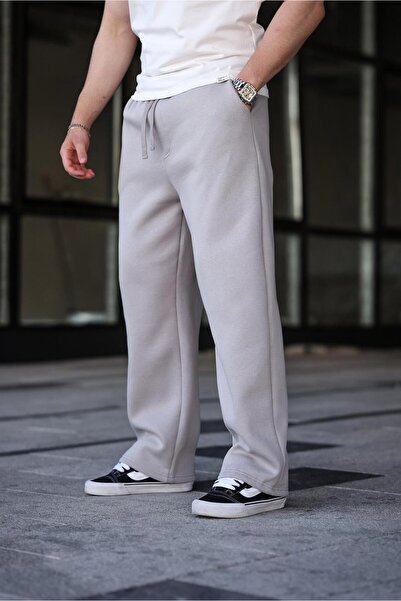 Madmext Painted Gray Relaxed Fit Men's Sweatpants E6578