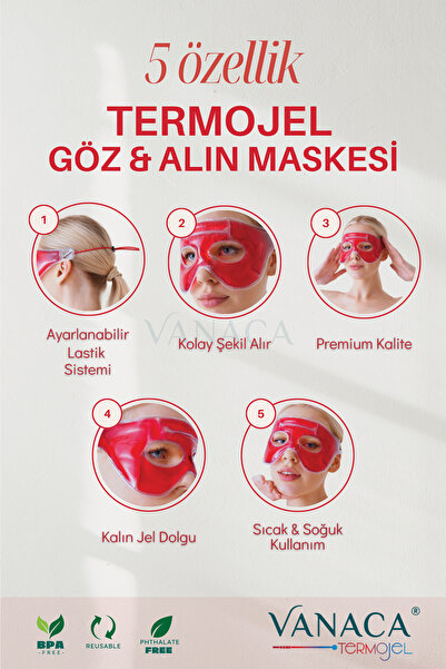 Vanaca Grup Termojel Göz Ve Burun Maskesi, Burun Ameliyatı Sonrası Ödem Morluk Giderici, Göz Altı Şişlik Morluk