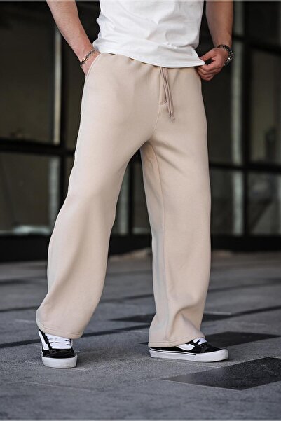 Madmext Μπεζ Άνετο Ανδρικό Φούτερ E6578