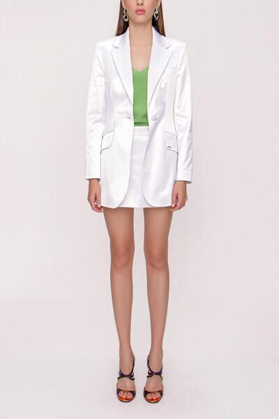 SOCIETA Beyaz Dar kesim ceket 61152