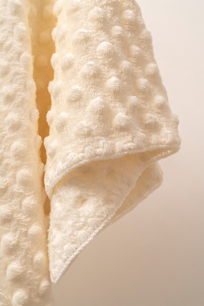 MAHFEL 100% Welsoft Chickpea 1St Class Baby & Kids Blanket Ecru