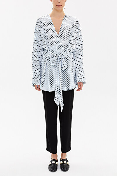 SOCIETA Mavi Kuşaklı Bluz 19765