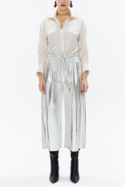 SOCIETA Gri Beli lastikli bol kesim pantolon 41510