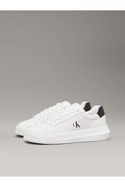Calvin Klein Logolu Deri Sneaker Ayakkabı YW0YW0176901W AYAKKABI YW0YW01769 01W