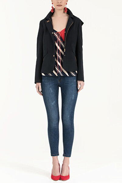 SOCIETA Çizgili Anvelop kapama askılı bluz 19689