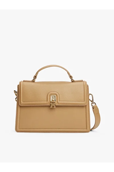 Tommy Hilfiger Dámská béžová taška přes rameno s logem TH Monogram Mini Lock Uzavírání Nastavitelný odnímatelný popruh přes rameno