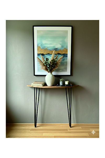 dedeler dekor Yarım Ay Oval Kenar Dresuar siyah 100cm Siyah AYAK ATLANTİK ÇAM