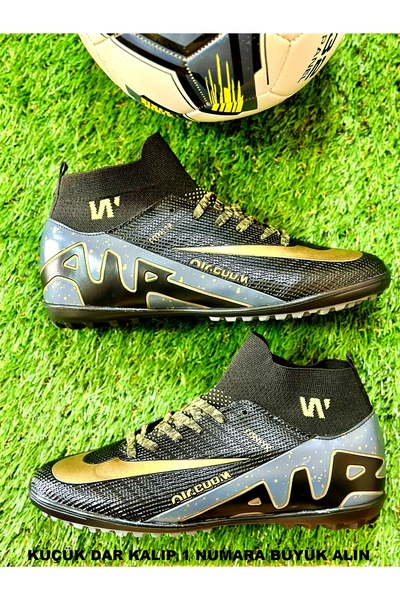 Walked Esnek Triko Boğazlı Çoraplı Erkek Çocuk Dişsiz Çivisiz Halı Saha Krampon Futbol Spor Ayakkabısı