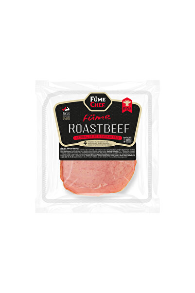 FümeChef Dilimli Dana Füme Roastbeef (Rozbif)100 gr Yağsız Nuar Etinden Tütsülenmiş Vakumlu Paket