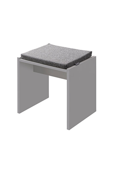 benim odam Diva Minderli Puf (Düz Beyaz)