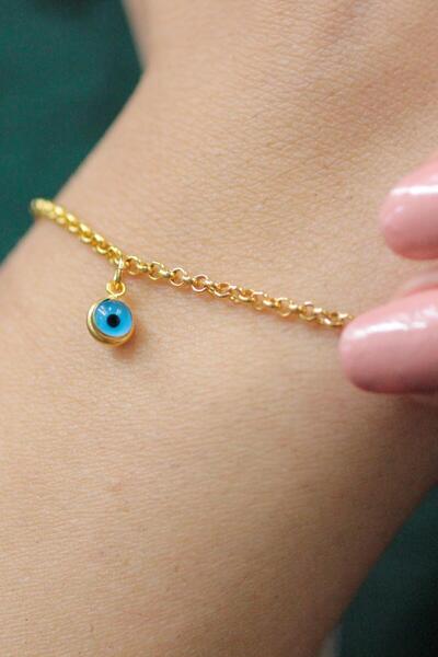 DİAMİNE PIRLANTA 14 Ayar Altın Nazar Boncuklu Doç Bileklik