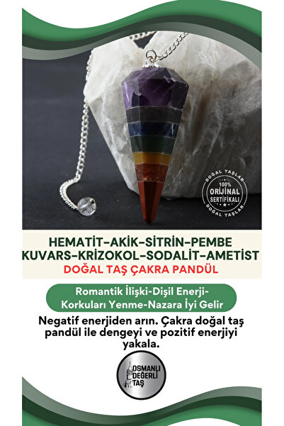 OSMANLI DOĞAL TAŞ Çakra Doğal Taş Pandül - M543