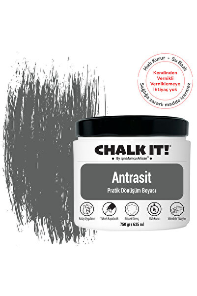 Işın Mumcu Artisan Chalk It Kendinden Vernikli Boya | Antrasit