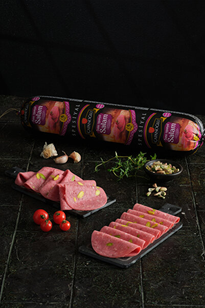 Çapanoğlu Antep Fıstıklı İspanyol Dana Salam 2000 gr Baton Karminsiz Yumuşak Doku Şarküteri Lezzeti