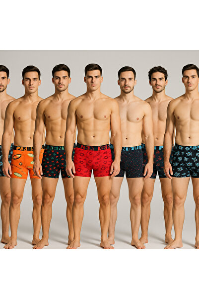 KENN PAUL 7 Pack Patterned Mixed Men's Cotton Boxers |   Soft Fabric |