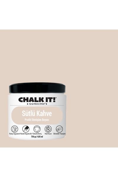 Işın Mumcu Artisan Chalk It Kendinden Vernikli Boya | Sütlü Kahve