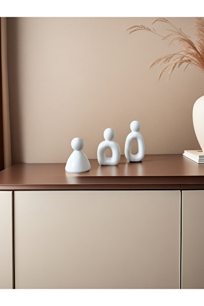 DEKOPOR Evolu Form Seti – Minimalist Aile Heykeli