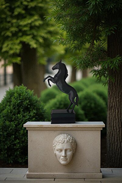 DNRYSL 3D Dekoratif Şahlanan At Figürü 20 cm Büyük Boy Hediyelik Tasarım Biblo