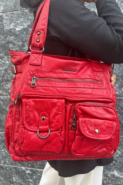 Just Polo Women's New Season 2-Compartment Luxury Soft Leather Adjustable Cross Strap Stylish Shoulder Bag
