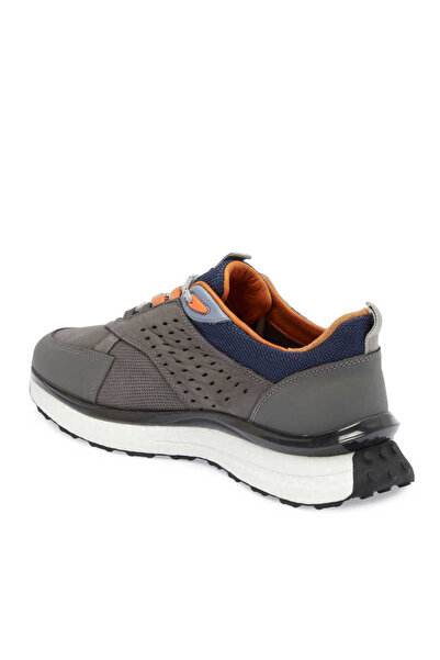 Tergan Gri Hakiki Deri Erkek Sneaker - E24I1AY56801-B43