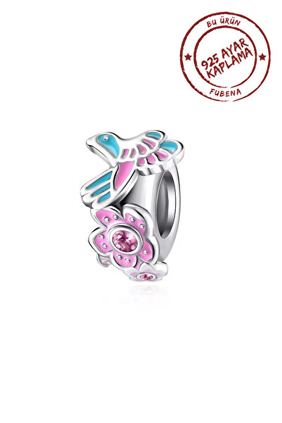 Fubena Kırlangıç Ve Çiçek Halka Charm