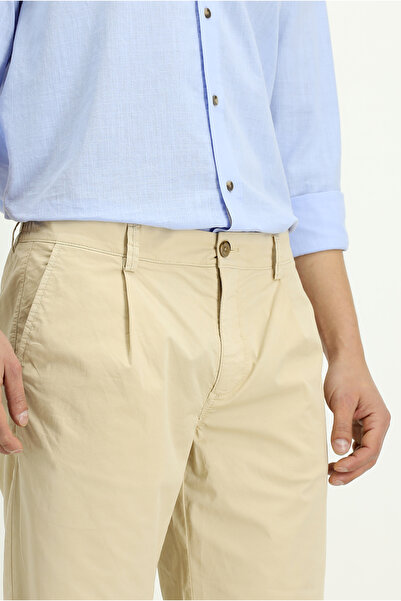 Kiğılı Regular Fit Pamuklu Pileli Bermuda Şort