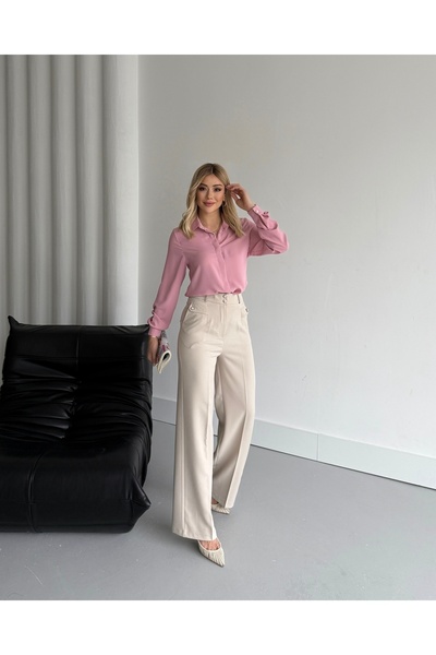 VUNTAL Çift Düğmeli Şık Pantolon