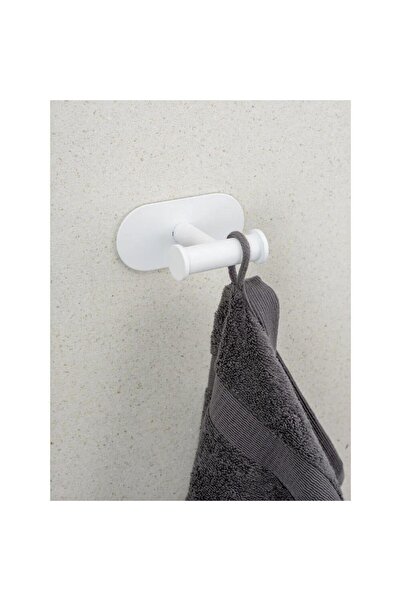 GBMOTION Turbo-Loc® Duo Mod. Orea Beyaz mat paslanmaz çelik duvar kancası