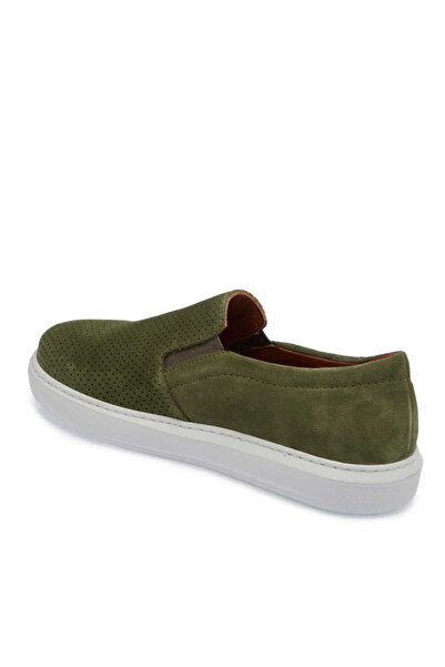 Tergan Yeşil Hakiki Süet Deri Kadın Loafer - K24I1AY67368-O48