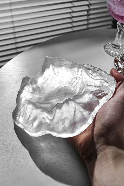 Falconetti Crystal Glass Mountain Mountain Design Ice Look 3D Ash Tray Cigar Ashtray Mt177