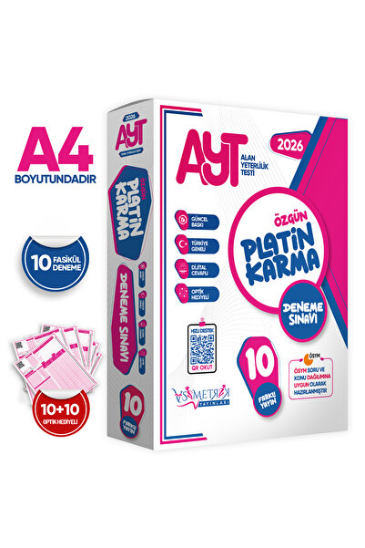 Asimetrik yayınları 2026 YKS-AYT Platin Karma Yayınlar Kurumsal 10lu Paket De...
