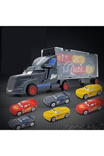 Toybox Toy Box Diecast Cars 3 Metal Carrier Truck with 6 Small Cars Playset For Kids
