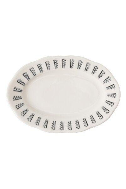 Mudo Home Black Pearl 2-Piece Boat Plate Set