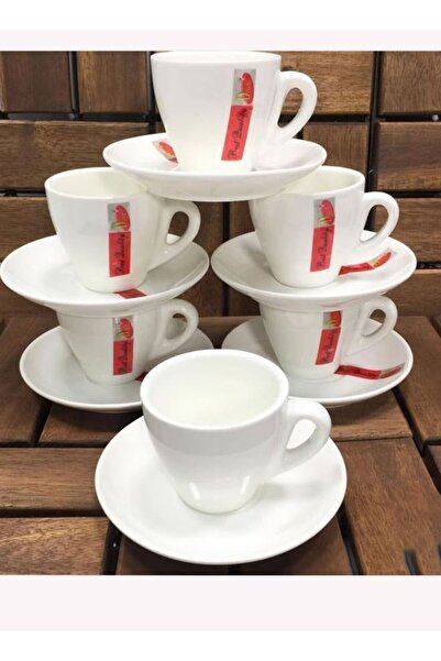 Generic A Set Of 12 Piece Coffee Cups And Saucers White