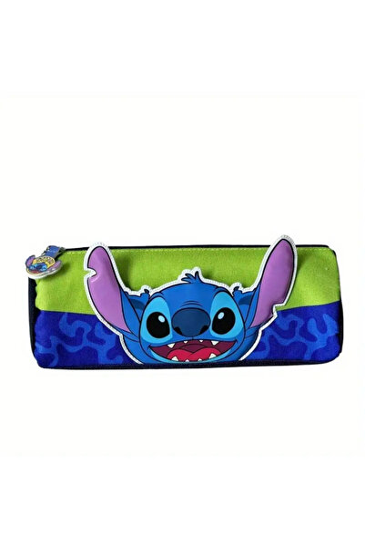 darko Stitch Figürlü Sevimli Kalemkutu Çocuk Kalemkutusu Mavi Yeşil Kalem Kut...