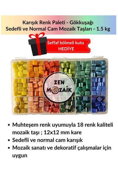 Zen Mozaik Sanatsal Mozaik Çalışmalarınız için Muhteşem Renk Uyumuna Sahip Ka...