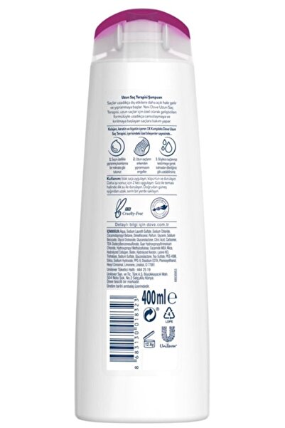 Dove Tratament pentru păr lung cu șampon 400ml 4 buc