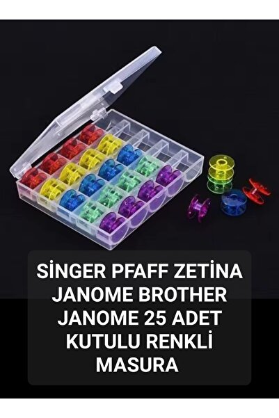 Swart Singer Pfaff Zetina Janome Brother Tüm markalar 1 Kutu renkli masura 25...