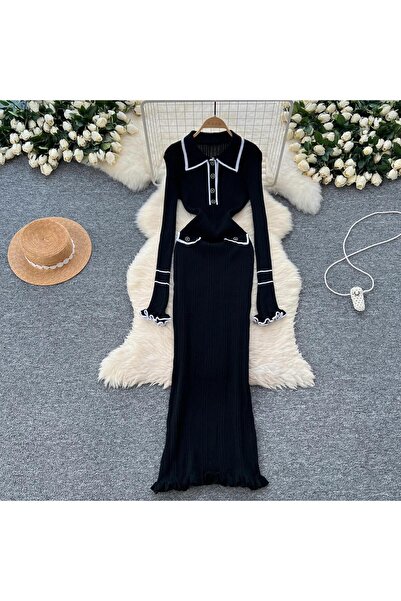 MAXXANA Rochie din tricot cu nervuri - Design elegant și confortabil