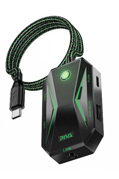 piva وصلة بيفا GS4 تايب سي 5في1، شحن سريع 60W، كارت صوت 32bit، نقل بيانات 480...