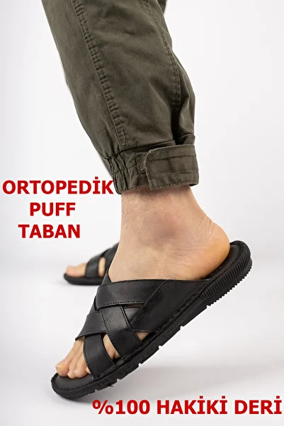 ISPARTALILAR 034 Model Casual Ανδρικές Παντόφλες - Παπούτσια από γνήσιο δέρμαBurada