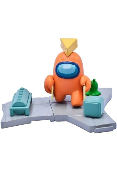 AMONG US Set Figurine Among Us, 4 piese+2 etichete, V3, Mr.Cheese 10x11cm