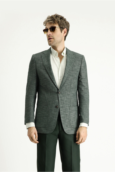 Kiğılı Relaxed Fit Зручний крій Жакет із суміші льону