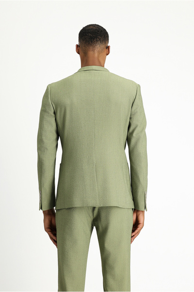 Kiğılı Super Slim Fit - Jachetă Seersucker Extra Slim Fit