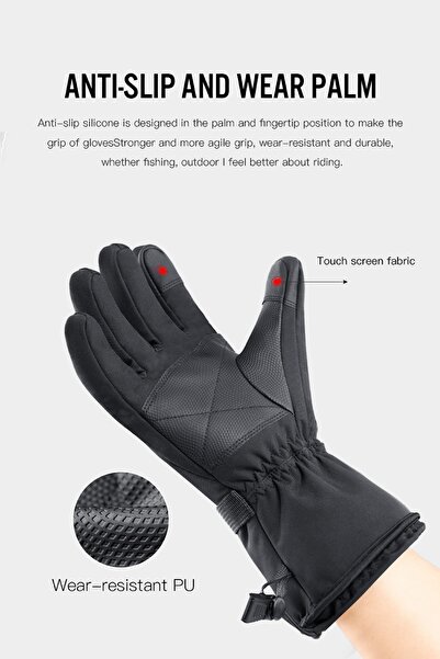 Stavye Kayak Eldiveni - Su Geçirmez, Kaymaz Silikon Tasarım Kayak & Snowboard Eldiveni