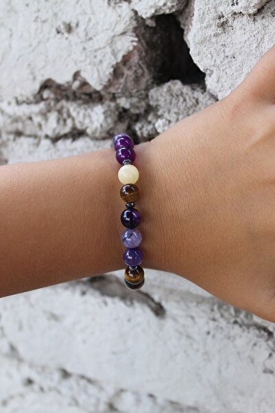 takıdükkanım نجاح المدرسة للفتيات - عين النمر العقيق مع الكالسيت وسوار من الح...