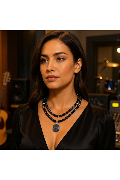 Asteria Elite Oniks Lapis Kolye,ruhunuzu Besleyen Bilgelik Ve Nazar Koruması