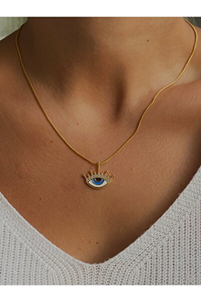 Twinssis Accessories Taşlı Kirpikli Göz Kolye