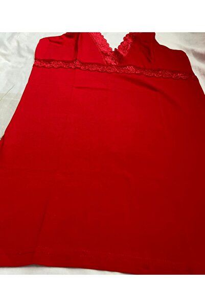 Wotrart Şık Ve Rahat Dantel Detaylı Kadın Gecelik Atlet