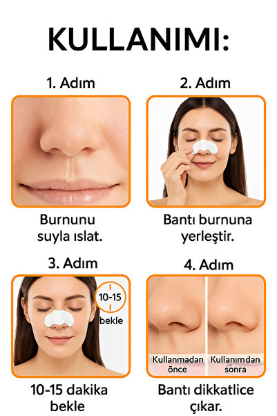 efero 10'lu Siyah Nokta ve Gözenek Temizleyici Burun Bandı